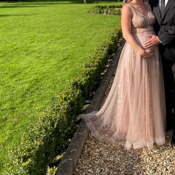 Gianni Bini Stunning Sparkling Champagne Dress - Picture 4 of 4